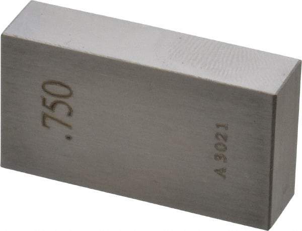 Value Collection - 0.75" Rectangular Steel Gage Block - Accuracy Grade AS-1, Includes NIST Traceability Certification - Caliber Tooling