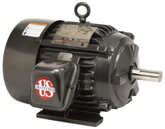 US Motors - 25 hp, TEFC Enclosure, No Thermal Protection, 1,785 RPM, 460 Volt, 60 Hz, Three Phase Premium Efficient Motor - Size 324 Frame, Rigid Mount, 2 Speed, Ball Bearings, 31 Full Load Amps, F Class Insulation, Reversible - Caliber Tooling