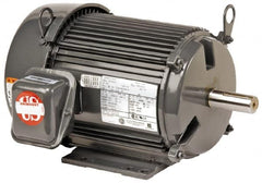 US Motors - 1 hp, TEFC Enclosure, No Thermal Protection, 1,765 RPM, 460 Volt, 60 Hz, Three Phase Premium Efficient Motor - Size 145 Frame, Rigid Mount, 2 Speed, Ball Bearings, 1.9 Full Load Amps, F Class Insulation, Reversible - Caliber Tooling