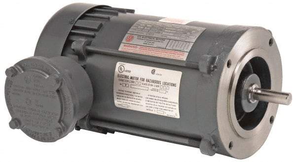 US Motors - 1/2 hp, 1,725 RPM, 208-230/460 Volt, Three Phase Motor - Size 56C Frame, C-Face Mount, 2.2-2.2/1.1 Full Load Amps, JA Class Insulation - Caliber Tooling