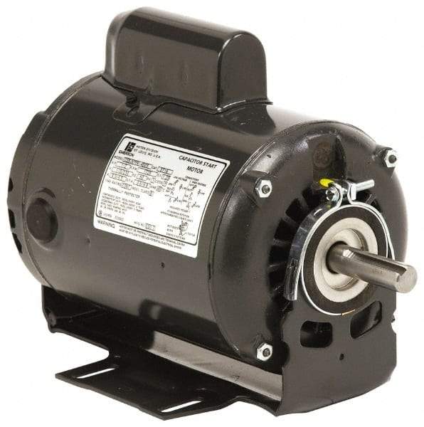 US Motors - 1/4 hp, ODP Enclosure, Auto Thermal Protection, 1,725 RPM, 115 Volt, 60 Hz, Industrial Electric AC/DC Motor - Size 48 Frame, Ring Mount, 1 Speed, Sleeve Bearings, 5.1 Full Load Amps, B Class Insulation, Reversible - Caliber Tooling