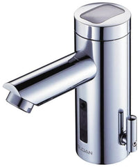 Sloan Valve Co. - Chrome Single Hole Electronic & Sensor Faucet with External Mixer - Powered by Battery, Standard Spout, 4" Mounting Centers - Caliber Tooling