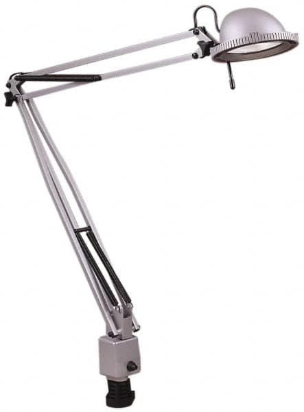 Electrix - 38 Inch, Desk Mounted, Halogen, Silver, Desk Light - 50 Watt, Nonmagnifying - Caliber Tooling