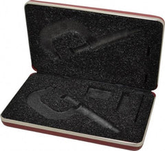 Starrett - Micrometer Case - 2" Max Measurement, Use with 2, 2A, 2M & 2MA Outside Micrometers - Caliber Tooling