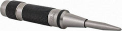 Starrett - 11/16" Automatic Center Punch - 5-1/4" OAL, Steel - Caliber Tooling