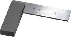 Starrett - 1-1/2" Blade Length, 1-1/2" Base Length Steel Square - 0.0025mm Accuracy - Caliber Tooling