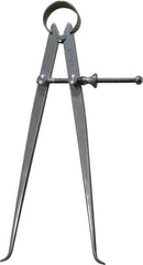 Starrett - 8 Inch Leg, Spring Joint, Steel, Polished, Inside Caliper - 8 Inch Max Measurement, 200mm Max Measurement, Flat Leg - Caliber Tooling