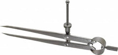 Starrett - 6 Inch Leg, Spring Joint, Steel, Polished, Divider - 6 Inch Max Measurement, 150mm Max Measurement, Flat Leg with Quick Nut Adjustment - Caliber Tooling