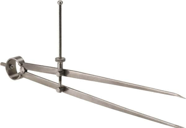 Starrett - 12 Inch Leg, Spring Joint, Forged Steel, Divider - 12 Inch Max Measurement, 300mm Max Measurement, Round Leg - Caliber Tooling