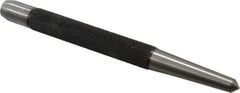 Starrett - 1/4" Center Punch - 5" OAL, Steel - Caliber Tooling