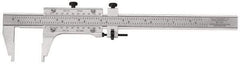 Starrett - 0 to 36" Steel Vernier Caliper - 0.0010" Graduation, 3" Jaw Depth, 0.0005" Accuracy - Caliber Tooling