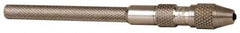 Starrett - 3-3/4" Long, 1.4mm Capacity, Double-End Spring-Action Pin Vise - 3-3/4" Long, 0.01" Min Capacity - Caliber Tooling