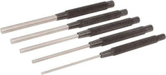 Starrett - 5 Piece, 1/8 to 3/8", Pin Punch Set - Round Shank, Comes in Plain Box - Caliber Tooling