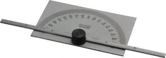 Starrett - 0 to 6 Inch Rule Measurement Range, 0 to 180° Angle Measurement Range, Rectangle Head Protractor and Depth Gage - Accurate up to 5 Min, 1° Angle Graduation, 1/64 Inch Rule Graduation - Caliber Tooling