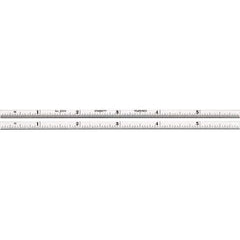 Starrett - 6" Long, 1/64, 1/32" Graduation, Rigid Spring Steel Rule - Caliber Tooling