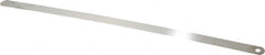 Starrett - 0.016 Inch Thick x 1/2 Inch Wide x 12 Inch Leaf Length, Parallel Feeler Gage - Tempered Steel - Caliber Tooling