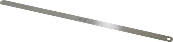 Starrett - 0.024 Inch Thick x 1/2 Inch Wide x 12 Inch Leaf Length, Parallel Feeler Gage - Tempered Steel - Caliber Tooling