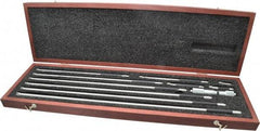 Starrett - 4 to 40 Inch Range, Satin Chrome Coated, Mechanical Inside Tubular Micrometer - 0.001 Inch Graduation, 0.0001 Inch Accuracy - Caliber Tooling