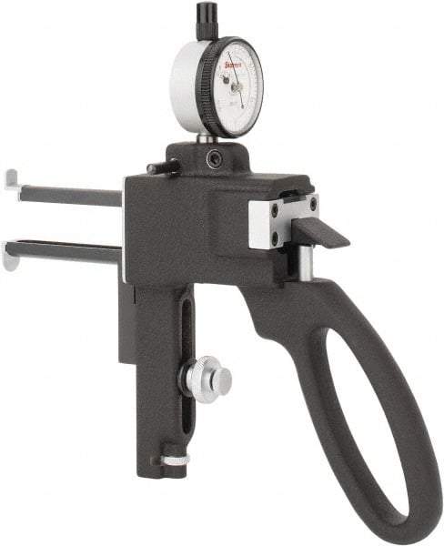 Starrett - 3/8 to 6 Inch Measurement Steel, Dial Indicator Groove Gage - 0.0005 Inch Graduation - Caliber Tooling