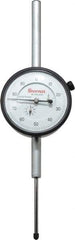 Starrett - 2" Range, 0-100 Dial Reading, 0.001" Graduation Dial Drop Indicator - 2-3/4" Dial, 0.1" Range per Revolution - Caliber Tooling