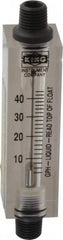 King - 1/4" FNPT Port Block Style, Inline Flowmeter - 100 Max psi, 44 GPH, Acrylic - Caliber Tooling