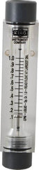 King - 1/2" FNPT Port Block Style, Inline Flowmeter - 100 Max psi, 1 GPM, Acrylic - Caliber Tooling