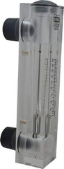 King - 1" M Port Block Style Panel Mount Flowmeter - 100 Max psi, 20 GPM, Acrylic - Caliber Tooling