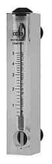 King - 1/2" F Port Block Style, Panel Mount Flowmeter - 125 Max psi, 40 SCFM, Acrylic - Caliber Tooling