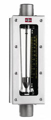 King - 2" FNPT Port Glass Tube/Stainless Case Flowmeter - 125 Max psi, 44.0 GPM, 180 SCFM, 304 Stainless Steel - Caliber Tooling