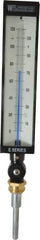 WGTC - 120°F, Industrial Thermometer without Thermowell - 3-1/2 Inch Stem Length, 1-1/4 to 18 Inch Thread - Caliber Tooling