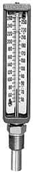 WGTC - 40 to 260°F, Back Angle Industrial Thermometer - 2 Inch Stem Length - Caliber Tooling