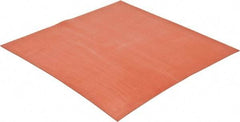 Made in USA - 12" Long, 12" Wide, 1/16" Thick, Silicone Rubber Foam Sheet - 30 Durometer, Orange-Red, -60 to 500°F, 650 psi Tensile Strength, Stock Length - Caliber Tooling