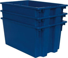 Quantum Storage - 100 Lb Load Capacity Blue Polyethylene Tote Container - Stacking, Nesting, 23-1/2" Long x 15-1/2" Wide x 12" High - Caliber Tooling