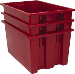 Quantum Storage - 100 Lb Load Capacity Red Polyethylene Tote Container - Stacking, Nesting, 23-1/2" Long x 15-1/2" Wide x 12" High - Caliber Tooling