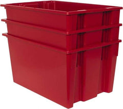 Quantum Storage - 100 Lb Load Capacity Red Polyethylene Tote Container - Stacking, Nesting, 29-1/2" Long x 19-1/2" Wide x 15" High - Caliber Tooling