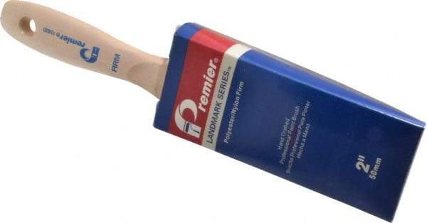 Premier Paint Roller - 2" Flat Synthetic Varnish Brush - 2-3/4" Bristle Length, 7" Wood Handle - Caliber Tooling