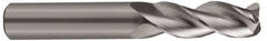 SGS - 1/2", 3 Flute, Single End, Solid Carbide, 0.03" Corner Radius End Mill - 3-1/4" OAL, 38° Helix, Right Hand Flute, 1-1/4" LOC, Right Hand Cut - Caliber Tooling