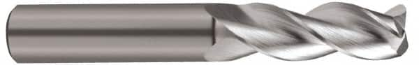 SGS - 5/8", 3 Flute, Single End, Solid Carbide, 0.03" Corner Radius End Mill - 3-3/4" OAL, 38° Helix, Right Hand Flute, 1-5/8" LOC, Right Hand Cut - Caliber Tooling