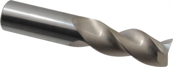 SGS - 3/4", 3 Flute, Single End, Solid Carbide, 0.03" Corner Radius End Mill - 4" OAL, 38° Helix, Right Hand Flute, 1-5/8" LOC, Right Hand Cut - Caliber Tooling