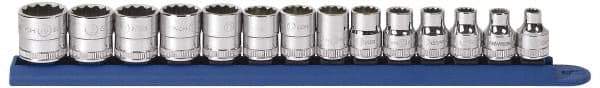 GearWrench - 14 Piece 3/8" Drive Socket Set - 12 Points, 6mm to 19mm Range, Metric Measurement Standard - Caliber Tooling