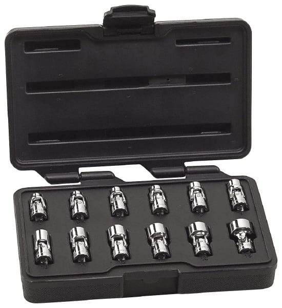 GearWrench - 12 Piece 1/4" Drive Standard Socket Set - 6 Points, 5 to 15mm, Metric Measurement Standard - Caliber Tooling