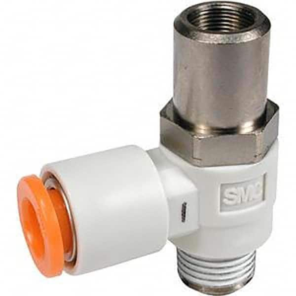 SMC PNEUMATICS - Speed & Flow Control Valves Valve Type: Flow Control Elbow Male Thread Size: 1/8 NPT - Caliber Tooling