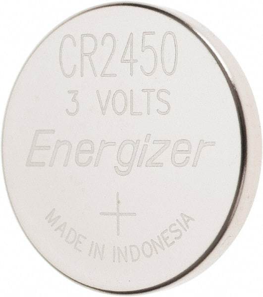 Energizer - Size CR2450, Lithium, Button & Coin Cell Battery - 3 Volts, Button Tab Terminal, ANSI, IEC, NEDA Regulated - Caliber Tooling