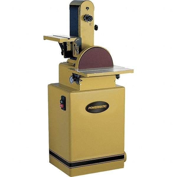 Jet - 48 Inch Long x 6 Inch Wide Belt, 9 Inch Diameter, Combination Sanding Machine - 1-1/2 HP, Three Phase - Caliber Tooling