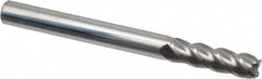 Accupro - 3/16", 4 Flute, Single End, Solid Carbide, 0.02" Corner Radius End Mill - 2" OAL, 40° Helix, Right Hand Flute, 5/8" LOC, Right Hand Cut - Caliber Tooling