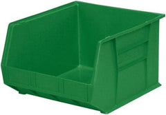 Akro-Mils - 75 Lb. Load Capacity, 18" Deep, Green Polymer Hopper Stacking Bin - 11" High x 16-1/2" Wide x 18" Long - Caliber Tooling