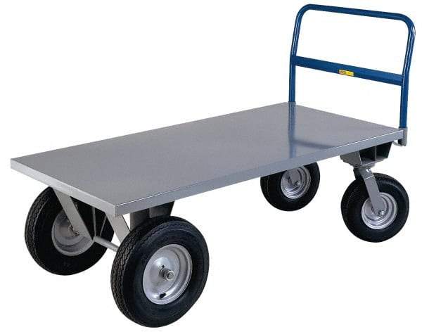 Little Giant - 2,500 Lb Load Capacity, Steel Hopper - 36" Wide x 72" Long x 21" High, Gray - Caliber Tooling