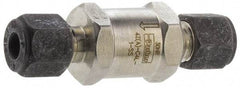 Parker - 1/8" Stainless Steel Check Valve - Inline, Comp x Comp, 6,000 WOG - Caliber Tooling