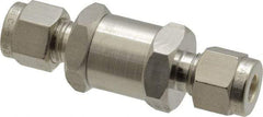 Parker - 1/4" Stainless Steel Check Valve - Inline, Comp x Comp, 6,000 WOG - Caliber Tooling