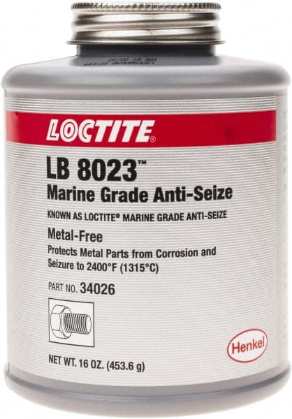 Loctite - 16 oz Brush Top Anti-Seize Anti-Seize Lubricant - Calcium Sulfonate, 2,400°F - Caliber Tooling